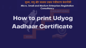 udyog aadhar print